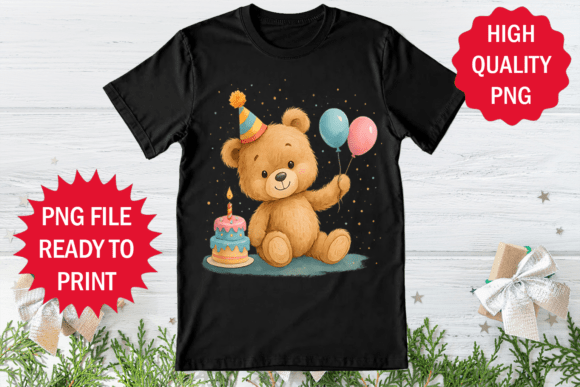Birthday Bear Clipart: A Design Asset for Every Occasion
