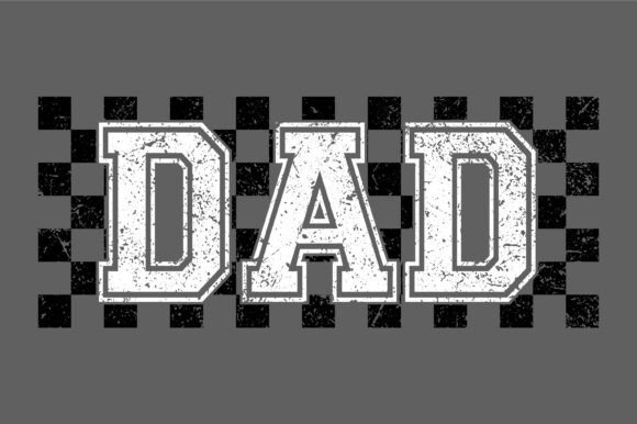 Checkered Dad Racing Dad Design: A Vintage Asset for Modern Branding