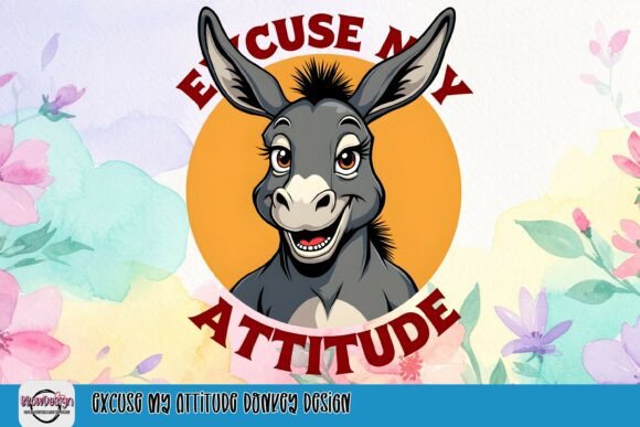 Excuse My Attitude Donkey Design: A Bold Asset for Modern Branding