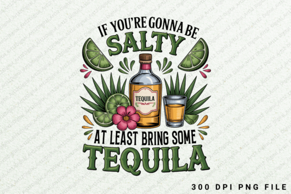 Funny Tequila PNG, Salty Quote Design: A Modern Design Asset
