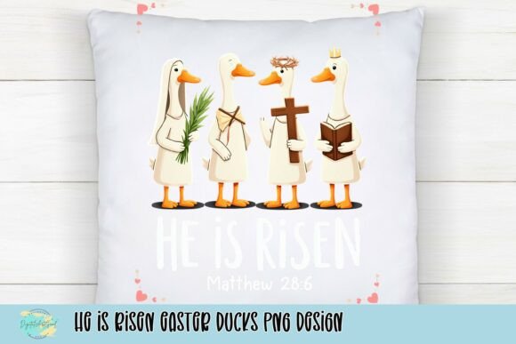He Is Risen Easter Ducks PNG: A Whimsical Design Asset