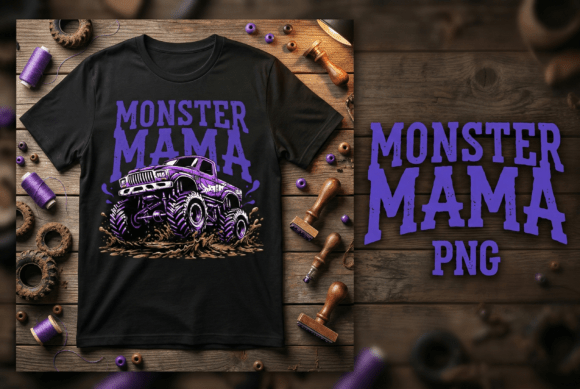 Monster Mama Truck PNG Design: Bold Visuals for Creative Projects