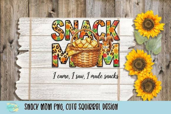 Snack Mom PNG: A Cute Squirrel Design for Creative Projects