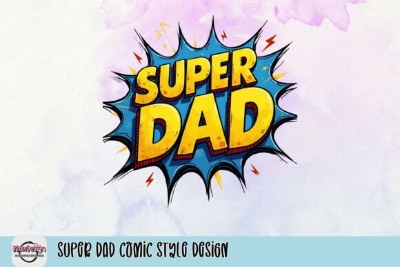 Super Dad Comic Style Design: A Vibrant Asset for Creative Projects